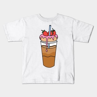 Donut and Coffee Cup Kids T-Shirt